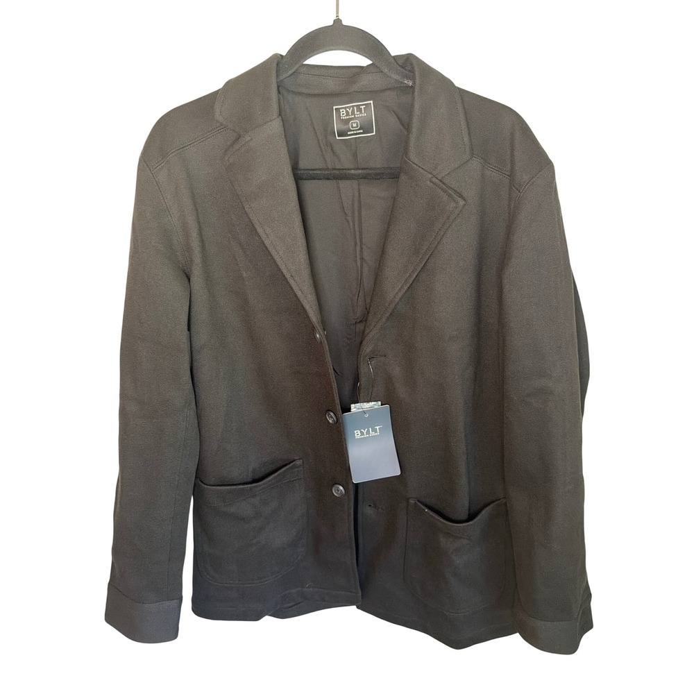 BYLT Premium Basics Coastal Sport Coat Black Mens Medium MTJV0473-001-M Blazer